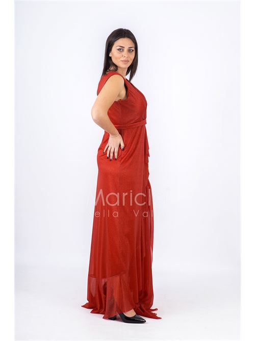 abito con rouche MARICLA ELEGANCE | JC34896ROSSO